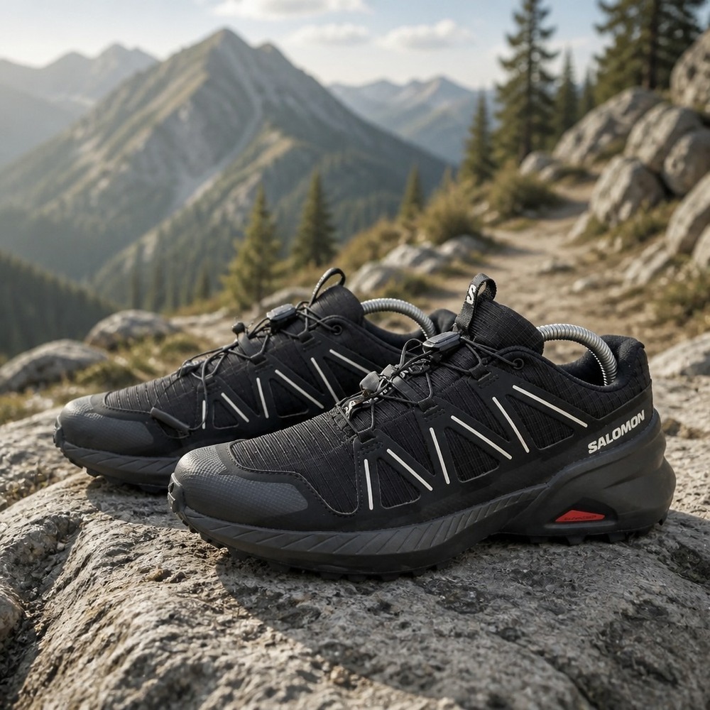 Salomon Speedcross Peak Trail Running Shoes Men US 8 Black